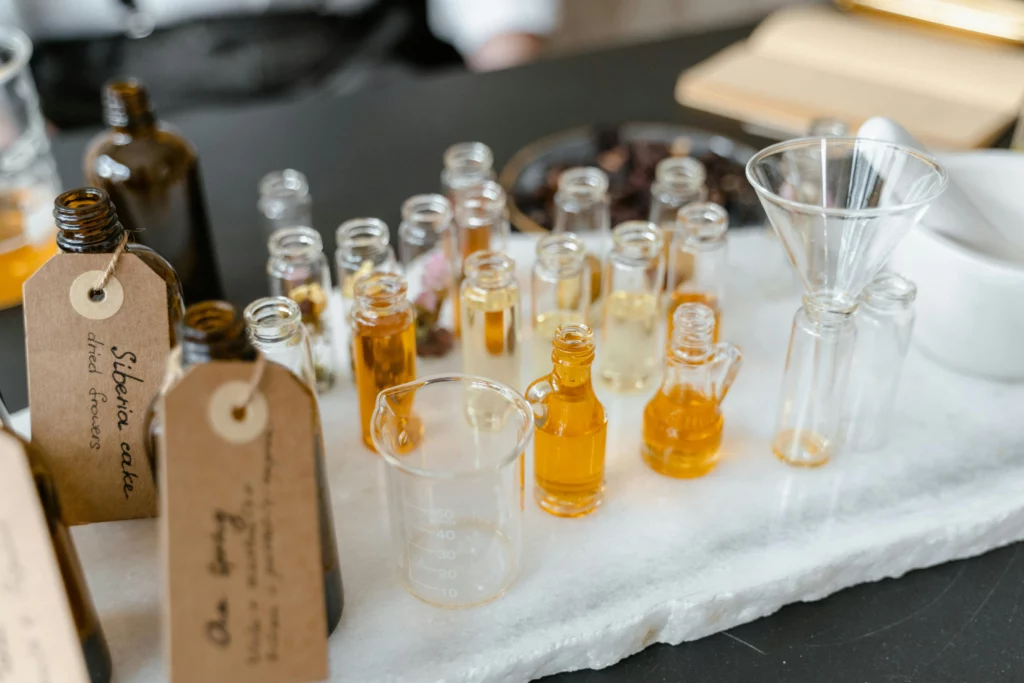 Laboratory testing of wholesale argan oil to ensure purity, authenticity, and compliance with B2B certification standards.